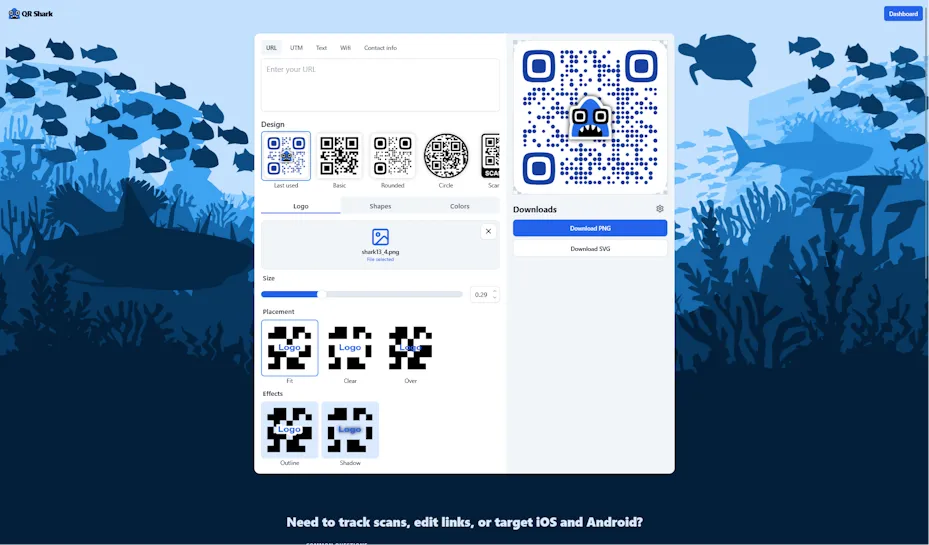qr shark qr code generator
