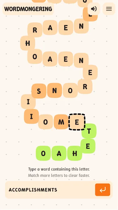 wordmongering game screen