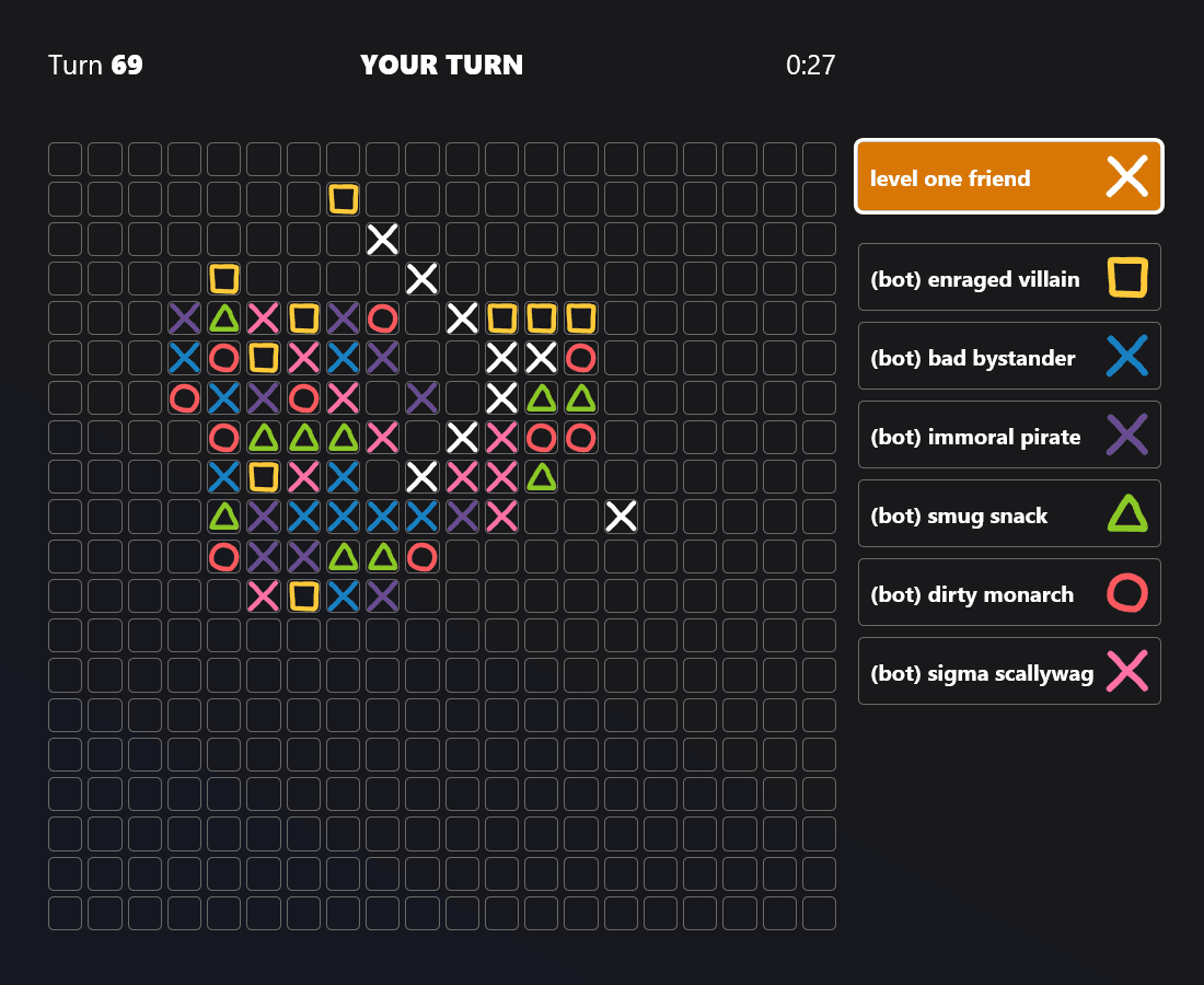 tic-tac-toe game board