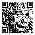 halftone einstein qr code