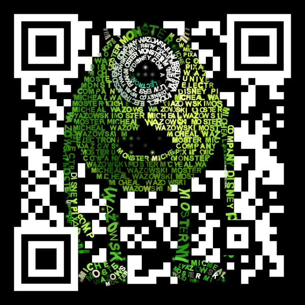 mike wazowski micrography qr code