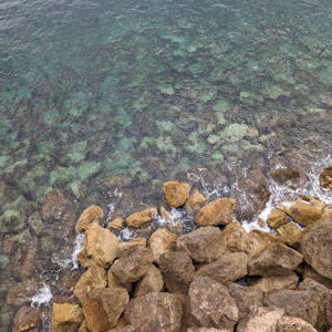 waves on a rocky beach