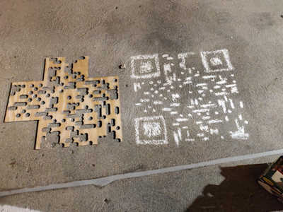 bad qr code stencil