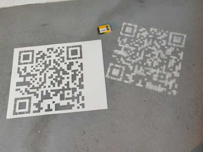 slightly better qr code stencil